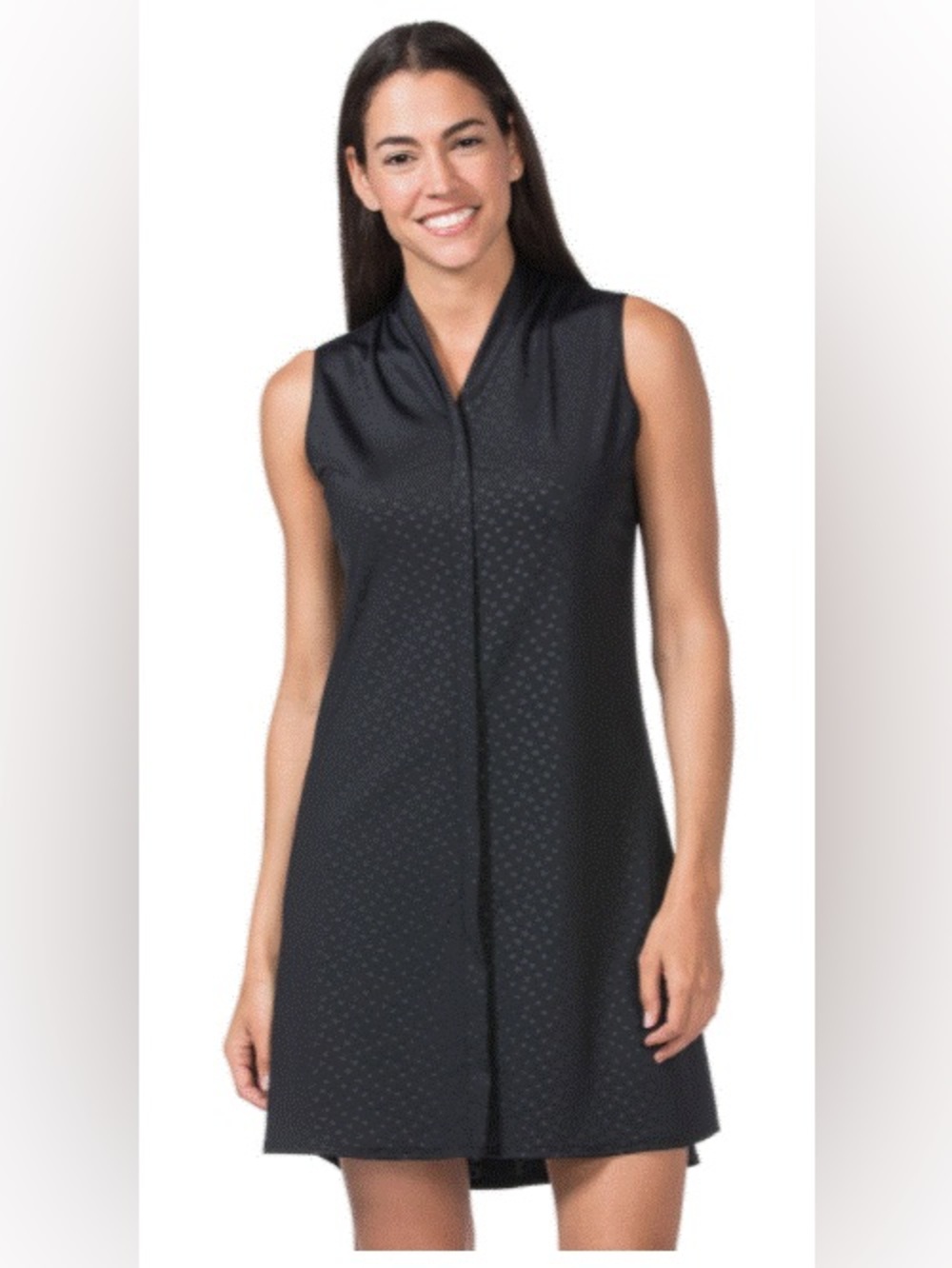 Terry Transit Lite Bike Dress Medium Black Dot Relaxed Athletic LBD Breathable